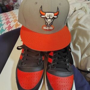 MENS 9FIFTY Gray and Orange 🍊 Snapback, w/ Black,& Orange ADIDAS 💯 😲🔥🔥